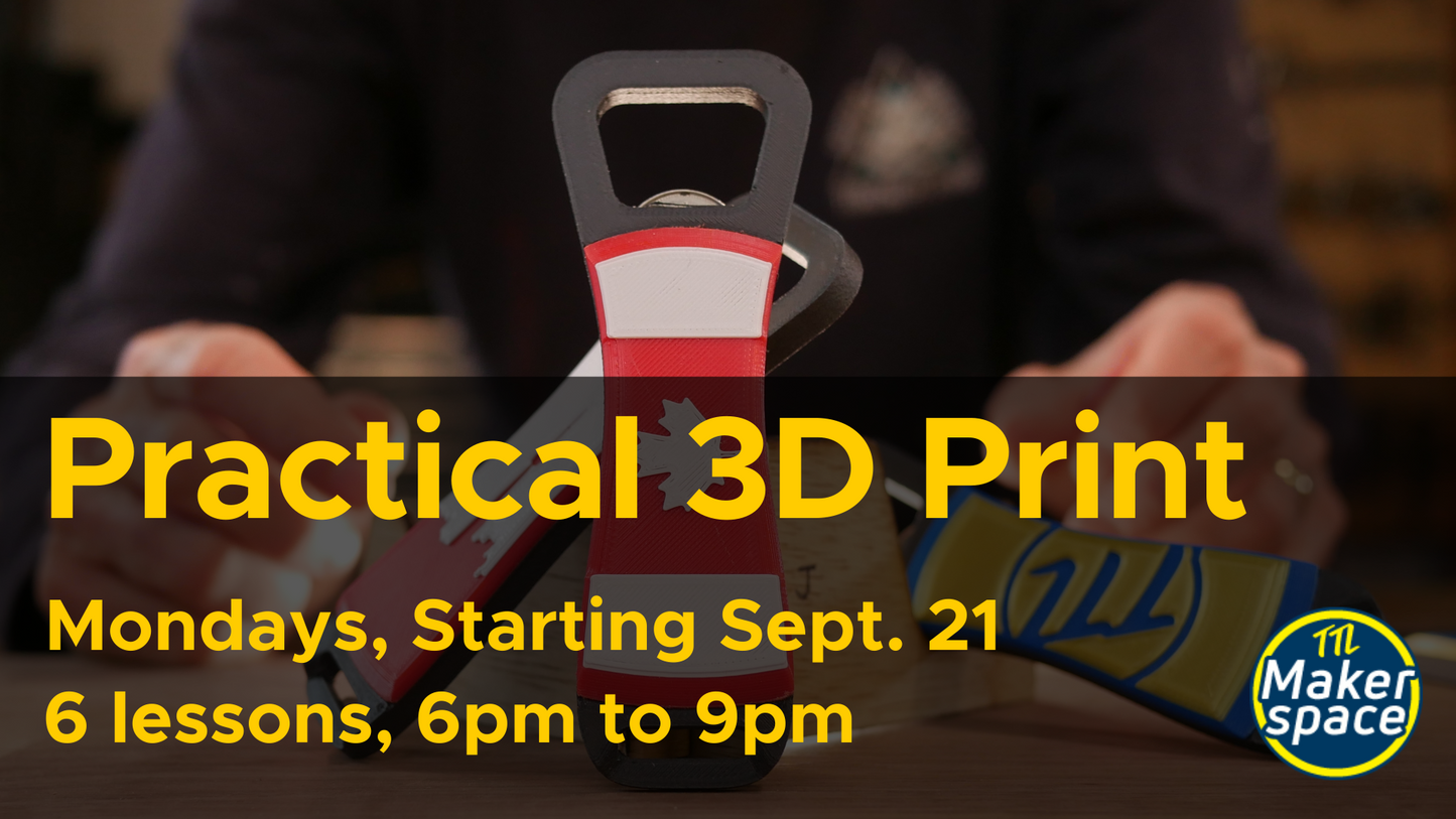 Practical 3D Print Sept 21 [Mondays - 6 Week Comprehensive]