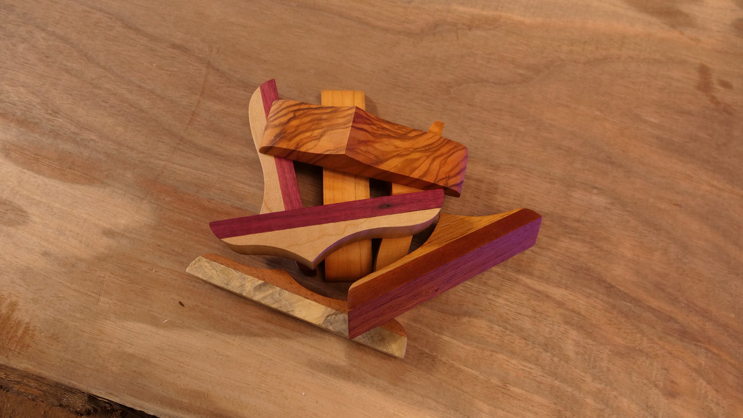 Reclaimed Wood Book Page Holders