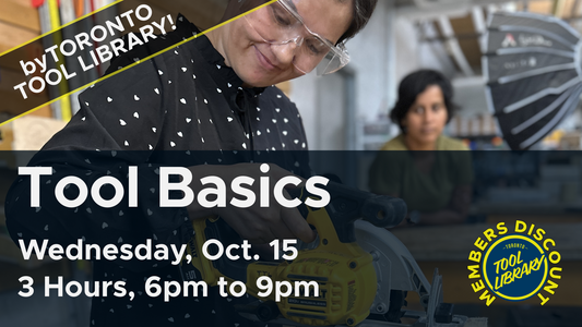 Tool Basics Oct 15 [Tool Library Discount]